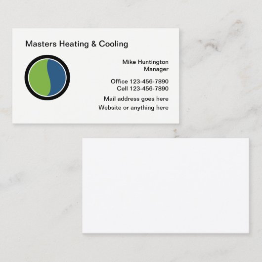 空調·暖房サービス 名刺 (正面/裏面)