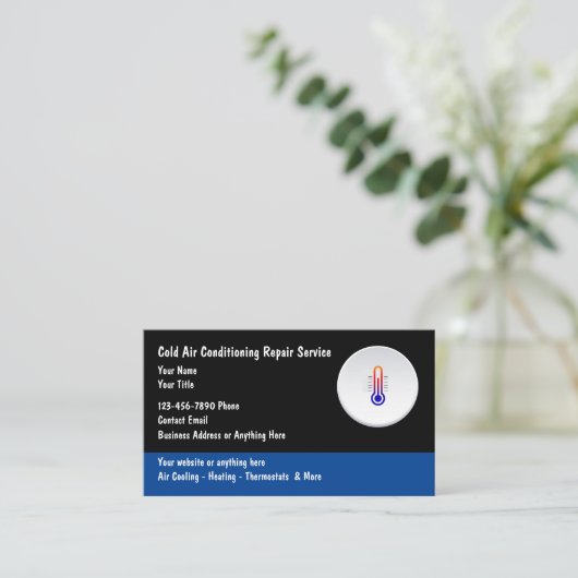 空調HVAC名刺 名刺 (スタンド正面)