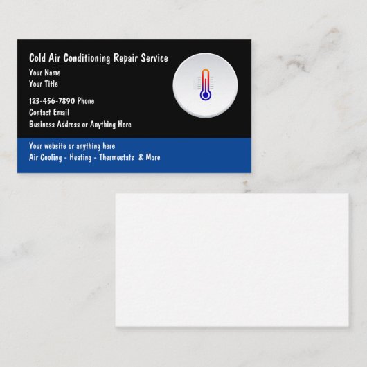 空調HVAC名刺 名刺 (正面/裏面)