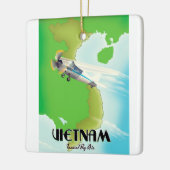 空路ベトナム休暇の印刷 セラミックオーナメント (左)
