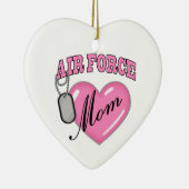 空軍お母さんのハートNのドッグタッグ セラミックオーナメント (右)