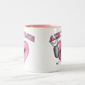 空軍お母さんのハートNのドッグタッグ ツートーンマグカップ (中央)