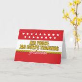 空軍ぎざぎざ隊の訓練の卒業 カード (黄色い花)