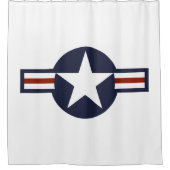 空軍のロゴ シャワーカーテン (正面)