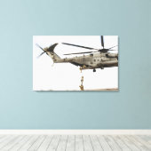 空軍の分隊が戦闘インサートを実施4 キャンバスプリント (インサイチュ (ウッドフロア))