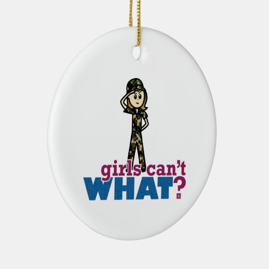 空軍の女性 セラミックオーナメント (右)