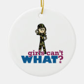 空軍の女性 セラミックオーナメント (正面)