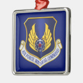 空軍の材料のコマンドのクリカスタマイズスマス メタルオーナメント (左)