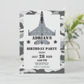 空軍の航空機パイロット誕生日 招待状 (スタンド正面)