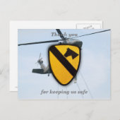 空軍の騎兵フォートフード退役軍人のベットパッチ ポストカード (正面/裏面)