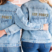 空軍ガールフレンドI軍隊カモフラージュI USAF デニムジャケット