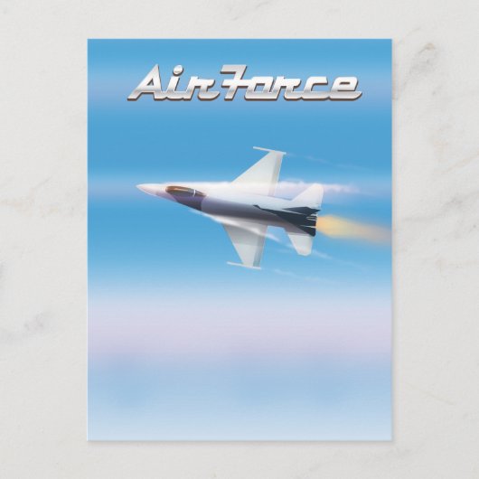 空軍ジェットポスター ポストカード (正面)