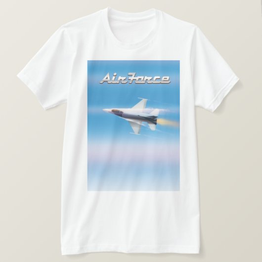 空軍ジェットポスター Tシャツ (デザイン正面)
