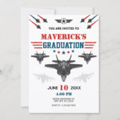 空軍ジェット戦闘機パイロット卒業 招待状 (正面)