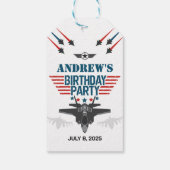 空軍ジェット戦闘機パイロット誕生日 ギフトタグ (裏面)