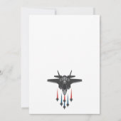 空軍ジェット戦闘機パイロット誕生日 招待状 (裏面)
