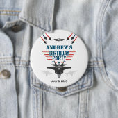 空軍ジェット戦闘機パイロット誕生日 缶バッジ (インサイチュ)