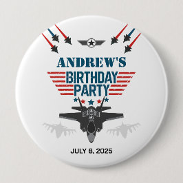 空軍ジェット戦闘機パイロット誕生日 缶バッジ