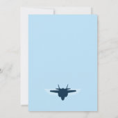 空軍パイロットのベビーシャワー 招待状 (裏面)