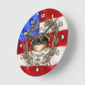 空軍ベトナムベットクロック ラウンド壁時計 (傾斜)