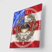 空軍ベトナムベットクロック ラウンド壁時計 (傾斜)