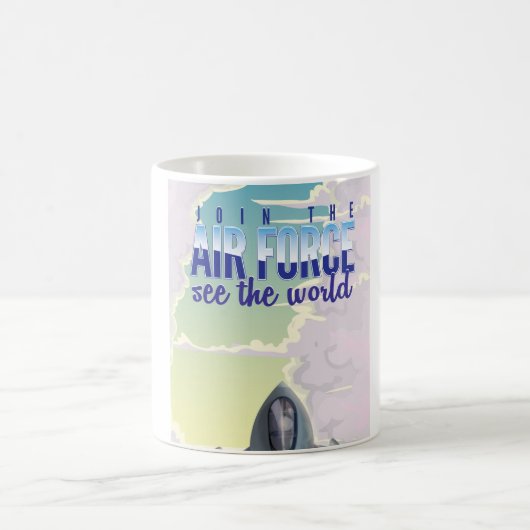 空軍ポスターに参加する コーヒーマグカップ (中央)
