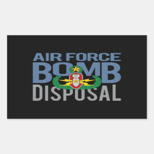 空軍マスターEOD 長方形シール