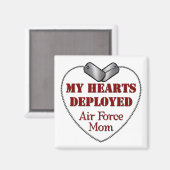空軍ママ、私のハート展開 マグネット (正面/裏面)