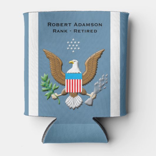 空軍務パーソナライズされた務 缶クーラー (正面)
