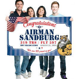 空軍卒業321 TRSタイガースマスコット3x5' 横断幕