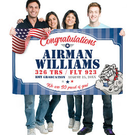 空軍卒業326 TRSブルドッグズマスコット3x5' 横断幕