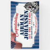 空軍卒業331 TRSウルフパックマスコット3x5' 横断幕 (縦)