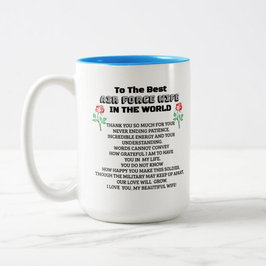 空軍妻コーヒーマグ ツートーンマグカップ (左)