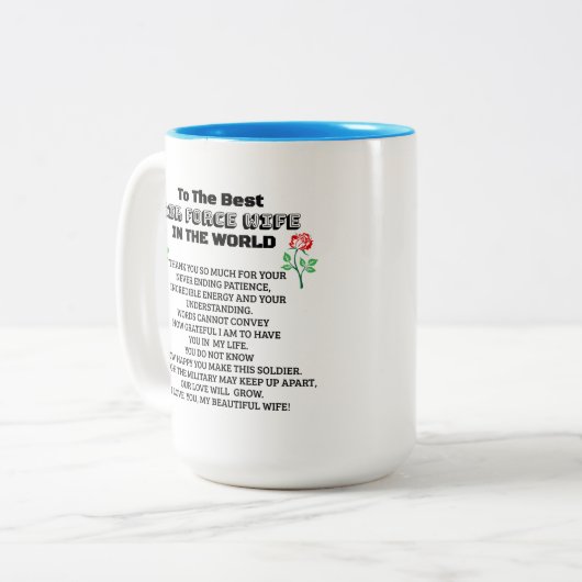 空軍妻コーヒーマグ ツートーンマグカップ (正面左)