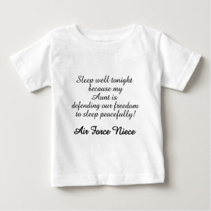 空軍姪の睡眠の井戸の叔母さん ベビーTシャツ