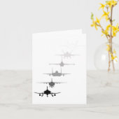 空軍戦闘機ジェットF-4 F-111 F-15 F-16 F-22 F- カード (黄色い花)
