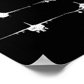 空軍戦闘機ジェットF-4 F-111 F-15 F-16 F-22 F- ポスター (角)