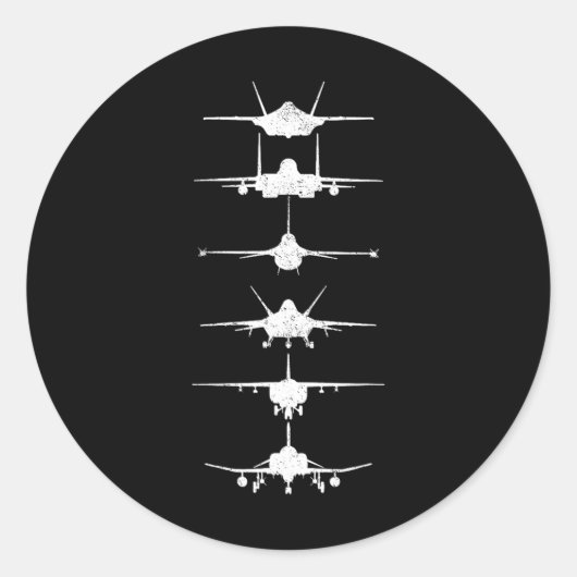 空軍戦闘機ジェットF-4 F-111 F-15 F-16 F-22 F- ラウンドシール (正面)