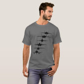 空軍戦闘機(F-4 F-111 F-15 F-16 F-22 F-) Tシャツ (正面フル)