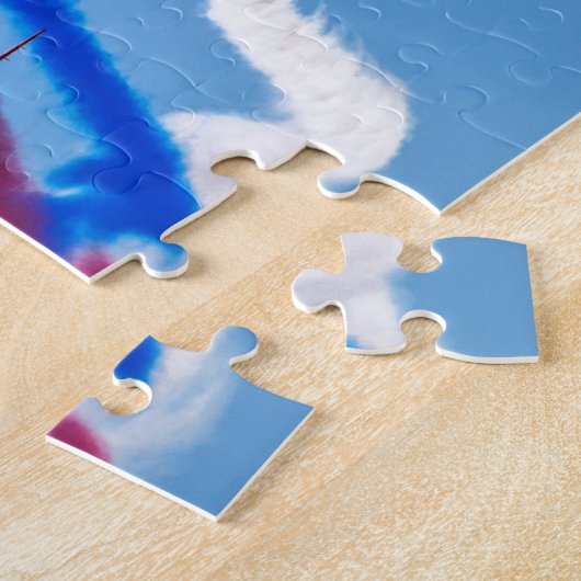 空軍曲技飛行のチームエア・ショーの形成 ジグソーパズル (側面)