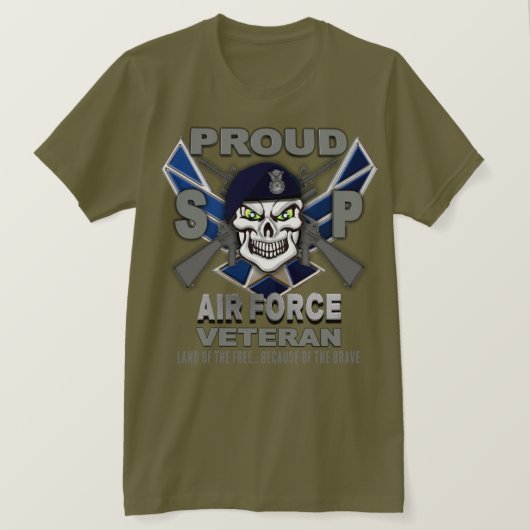 空軍治安部隊退役軍人Tシャツ Tシャツ (デザイン正面)