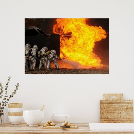 空軍消防士 ポスター (キッチン)