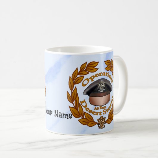 空軍砂漠の嵐の獣医 コーヒーマグカップ (正面右)
