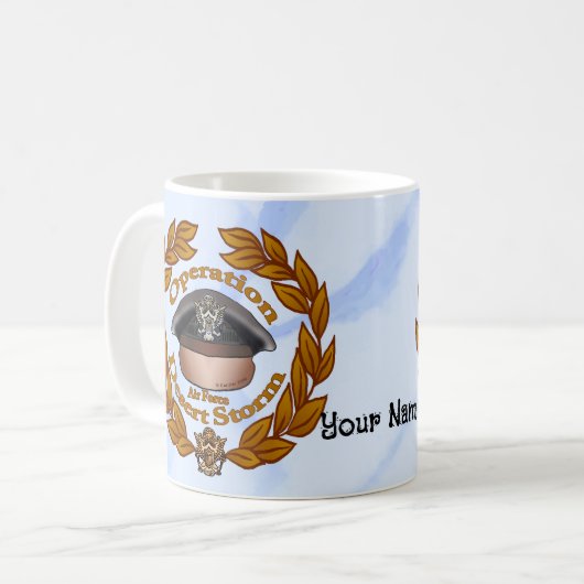 空軍砂漠の嵐の獣医 コーヒーマグカップ (正面左)