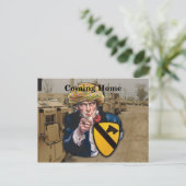 空軍第1騎兵師団イラク・パッチ ポストカード (スタンド正面)