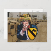 空軍第1騎兵師団イラク・パッチ ポストカード (正面/裏面)