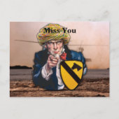 空軍第1騎兵師団イラク・パッチ ポストカード (正面)