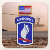 空軍第173空軍兵士の退役軍人ビーツコースター スクエアペーパーコースター (正面)