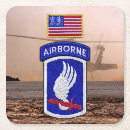 空軍第173空軍兵士の退役軍人ビーツコースター スクエアペーパーコースター (正面)