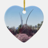 空軍記念ハートオーナメント セラミックオーナメント (正面)